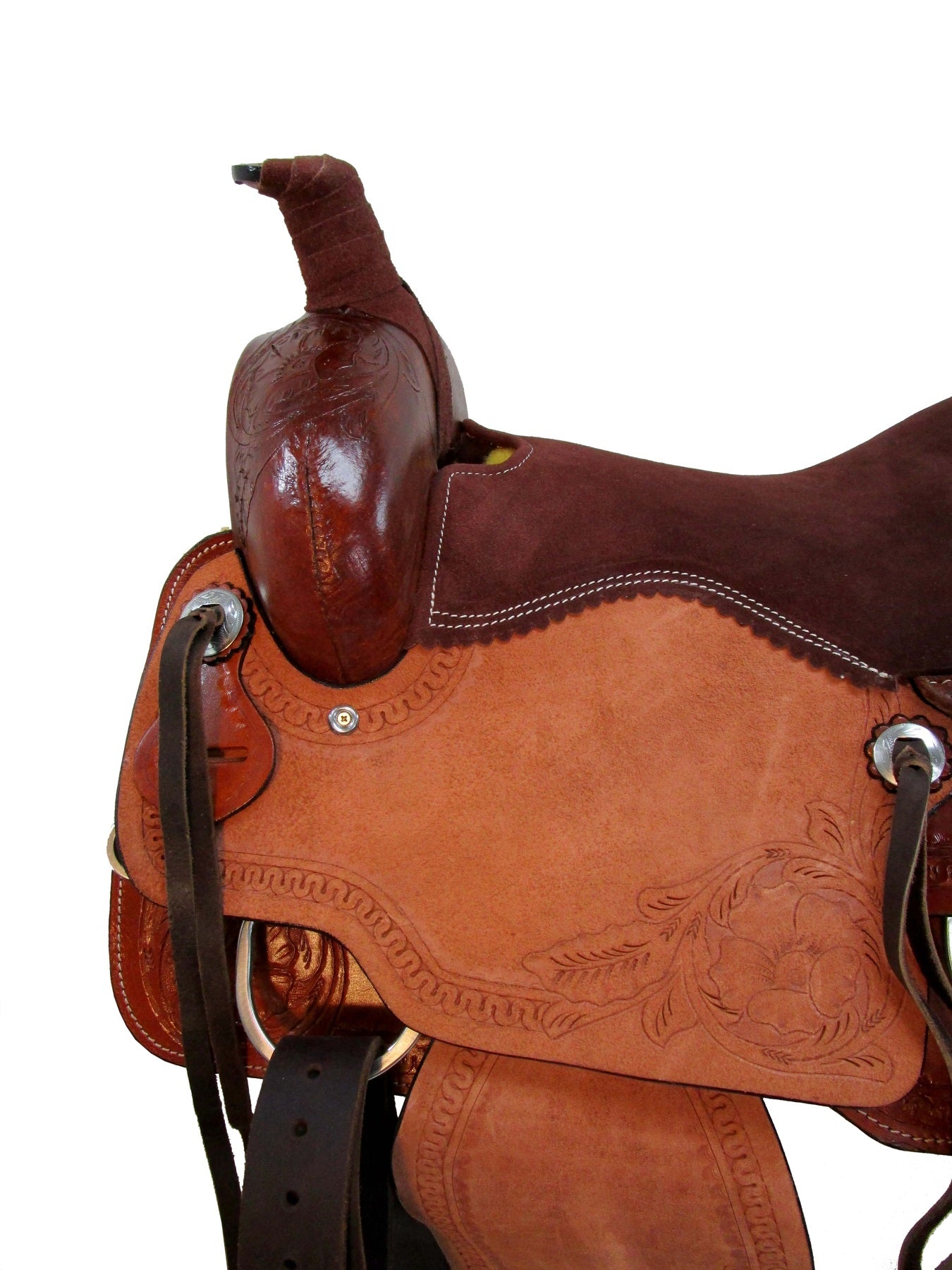 Western Trail Saddle Pleasure Ride Leather Tack Set 15 16 17 18