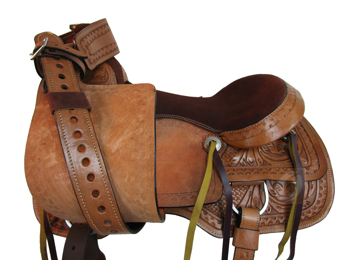 Western Trail Saddle Horse Pleasure Tooled Leather Tack Set 15 16 17 18