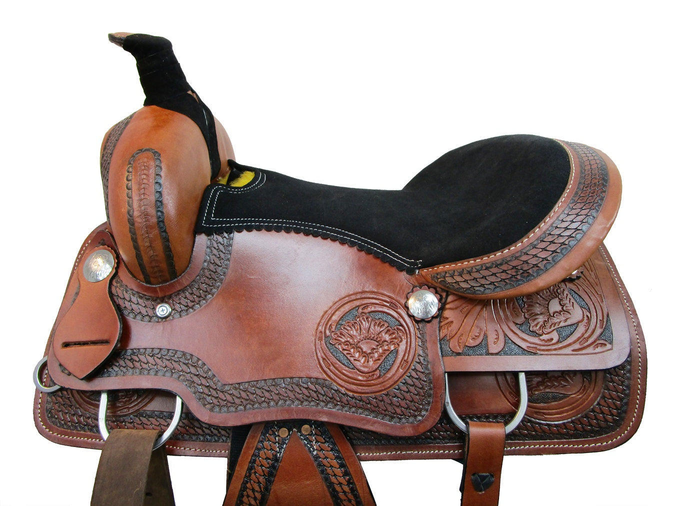 Trail Sattel Western Pferd Pleasure Leder Barrel Racing 15 16 17 18