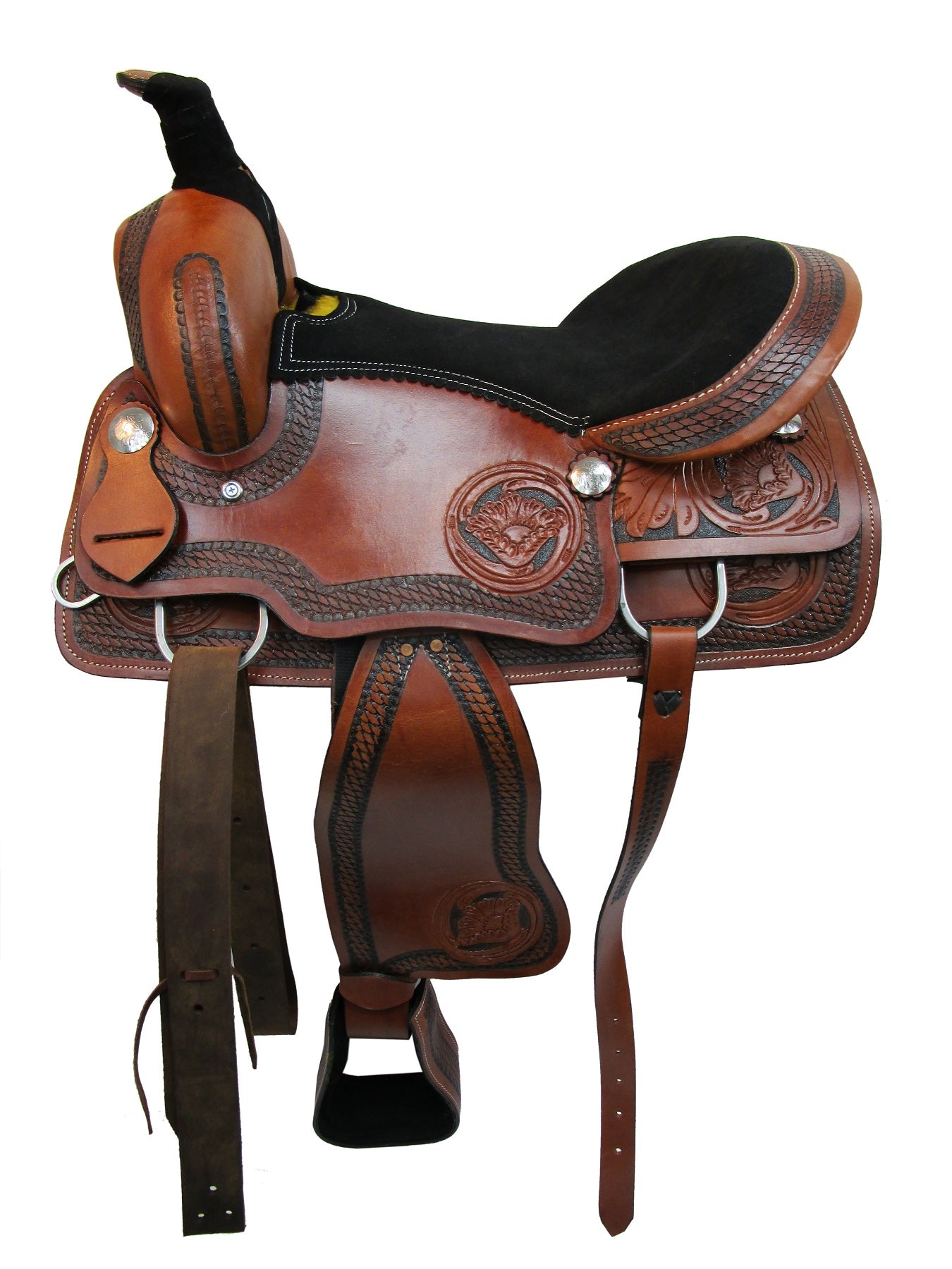 Trail Sattel Western Pferd Pleasure Leder Barrel Racing 15 16 17 18