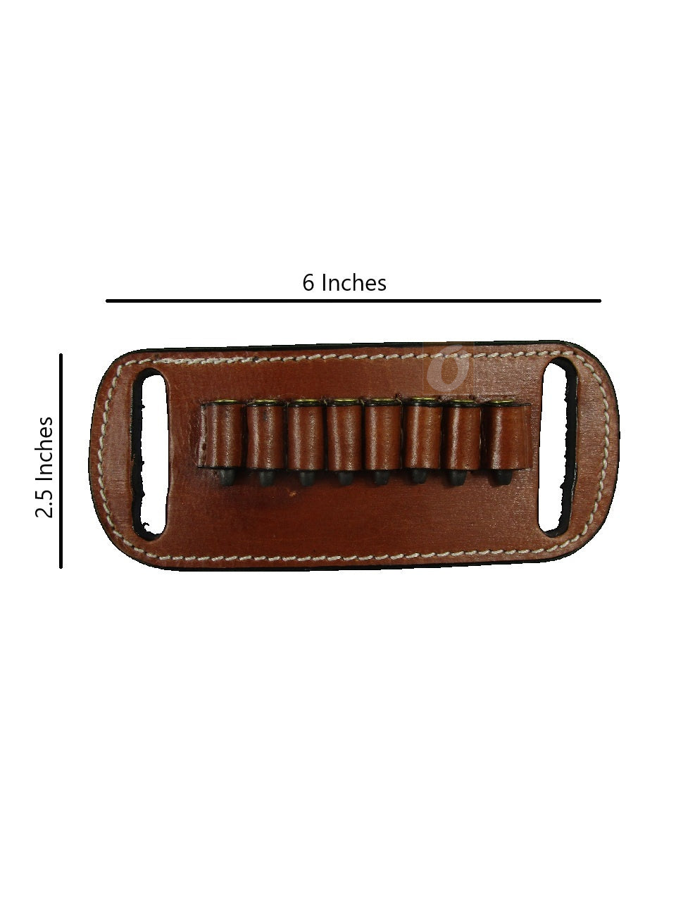leather ammo holder tan color 22 lr front view