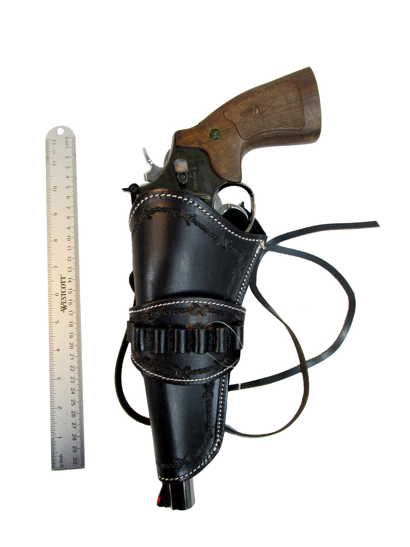 Leather Holster 357 22 38 44 45 Colt Taurus S&W Ruger Long Barrel Fit
