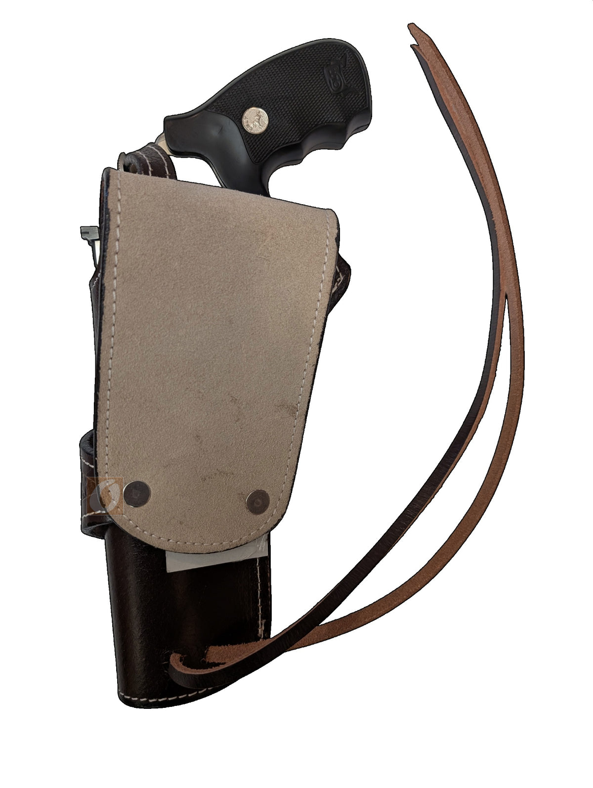 colt anaconda leather holster owb back view