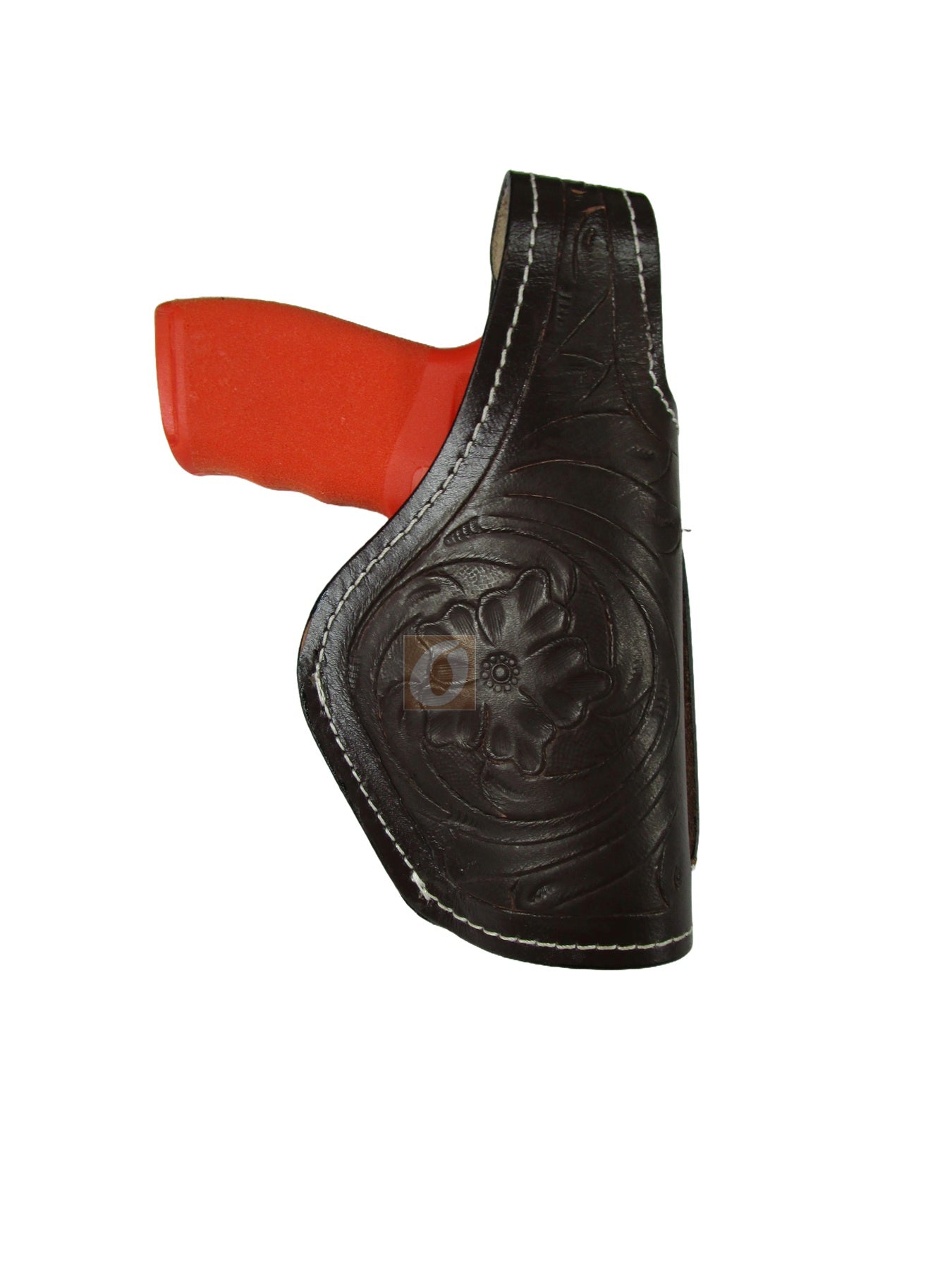 Leather Holster Hellcat Pro Thumb Retention 9mm OWB Tooled 3 Way Carry