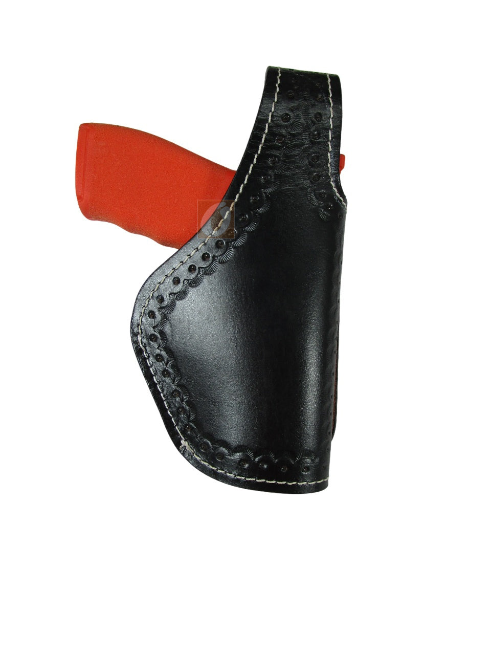 Leather Holster Hellcat Pro Thumb Retention 9mm OWB Tooled 3 Way Carry