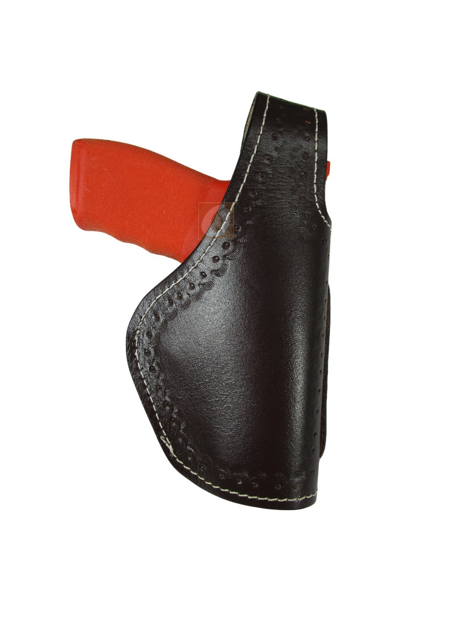 Leather Holster Hellcat Pro Thumb Retention 9mm OWB Tooled 3 Way Carry