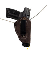 iwb leather holster ruger 57 brown front view