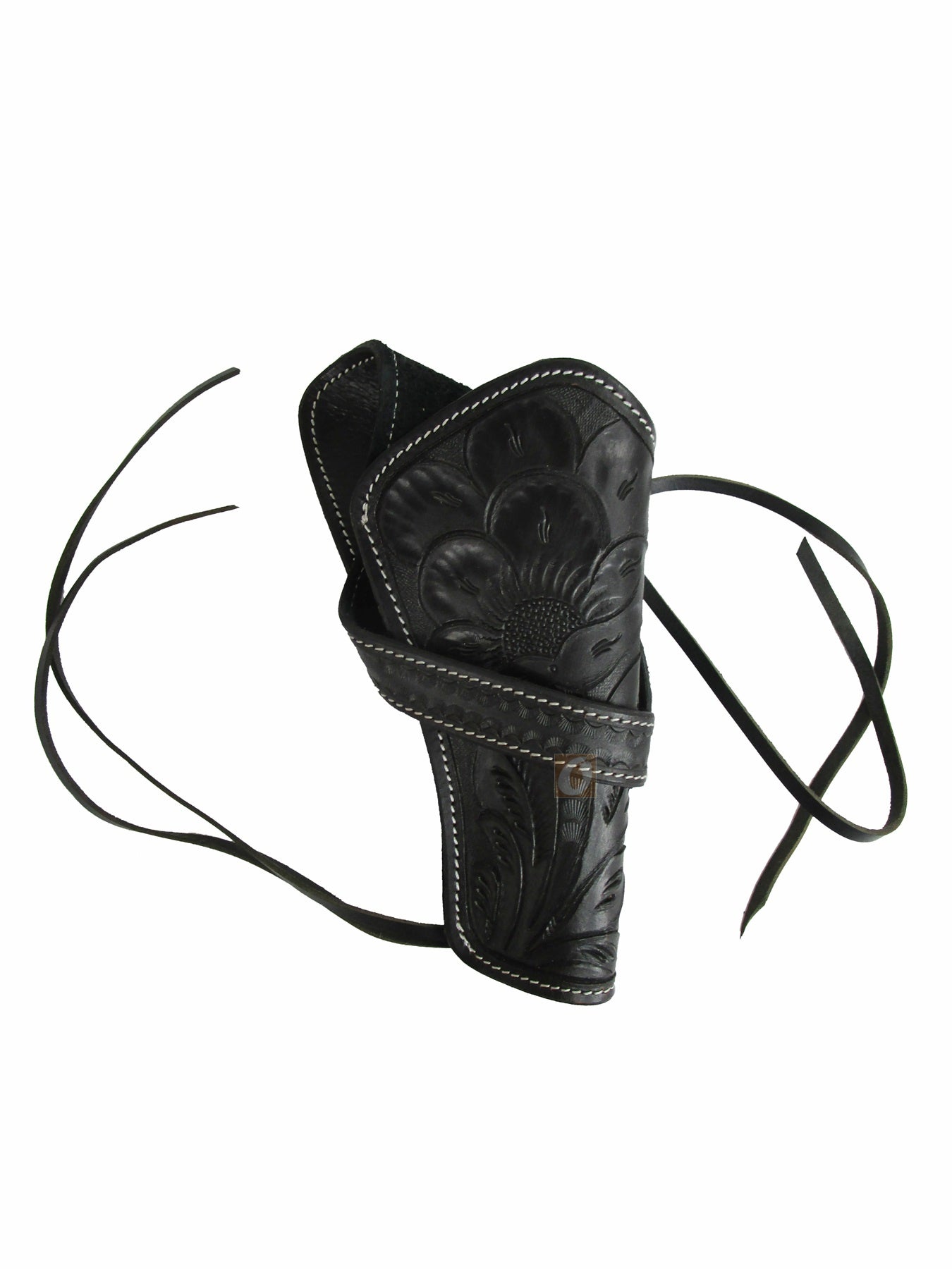 Funda de cuero Western Cowboy Gun Case Revolver Pistol Holder Sea Shell Tooled