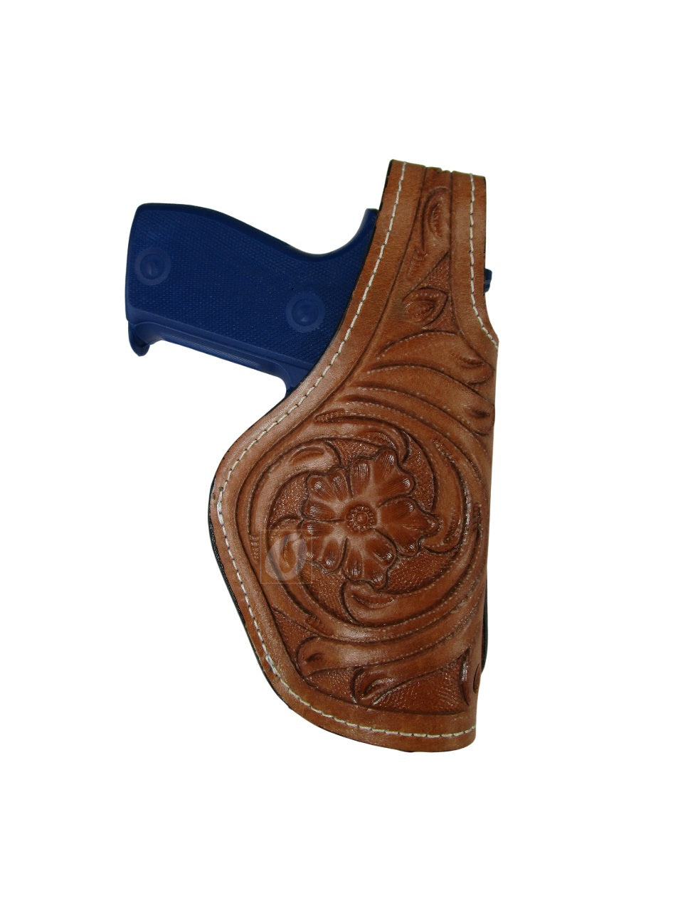 Leather Holster SIG 225 Floral Tooled Thumb Retention 3 Way Carry OWB