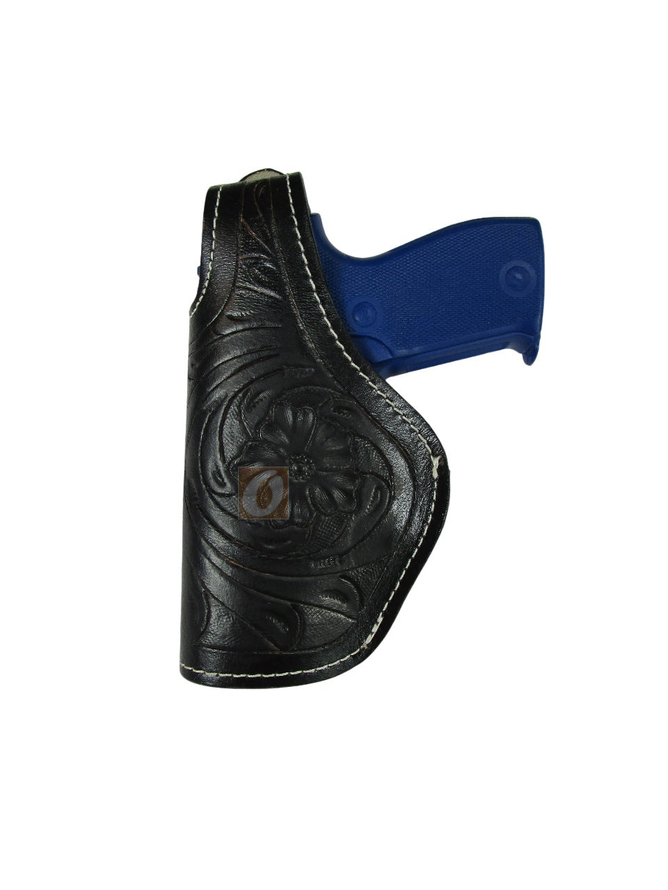 Leather Holster SIG 225 Floral Tooled Thumb Retention 3 Way Carry OWB