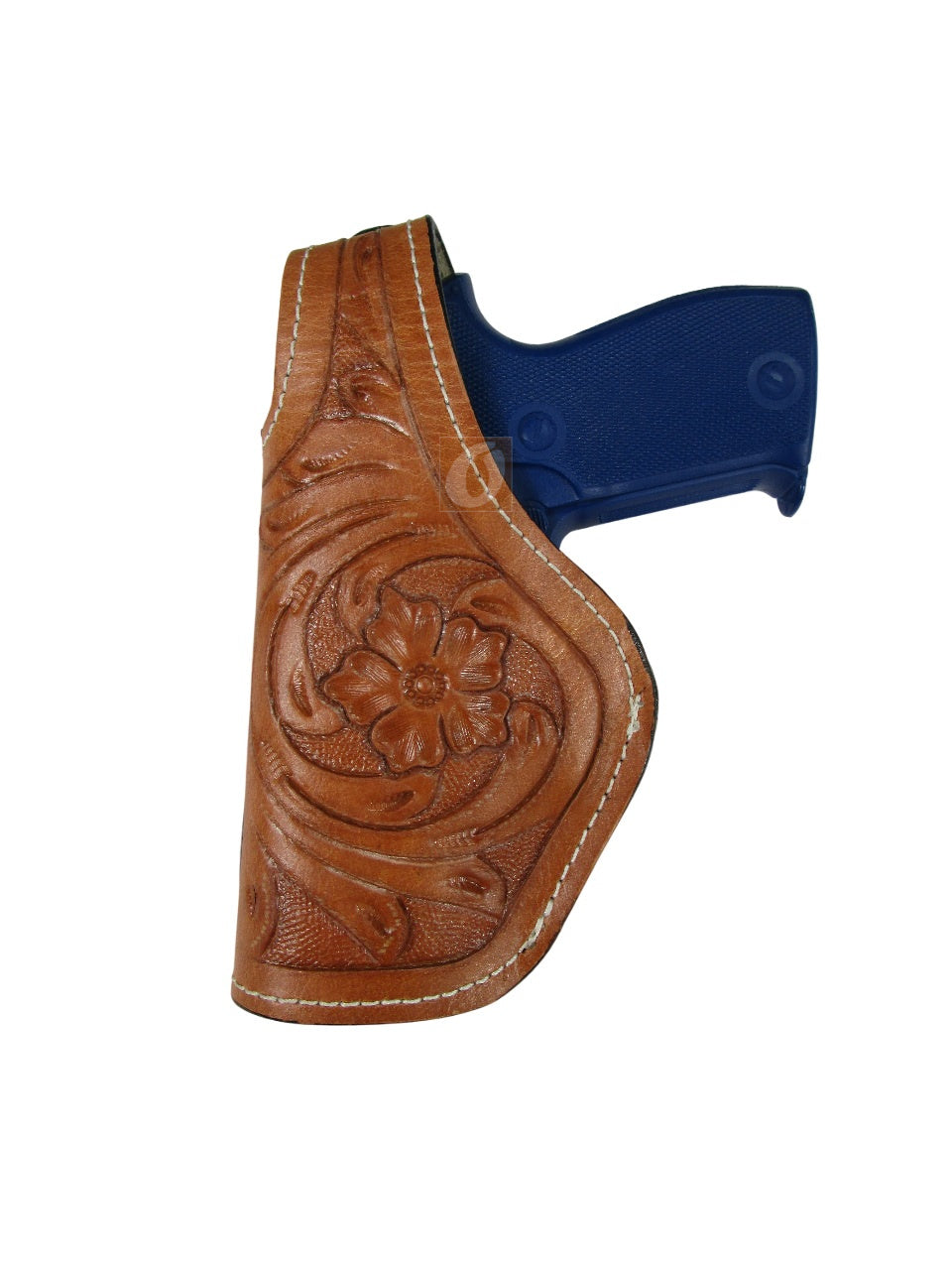 Leather Holster SIG 225 Floral Tooled Thumb Retention 3 Way Carry OWB