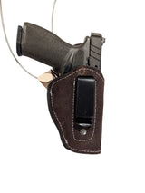iwb leather holster springfield armory echelon brown front view