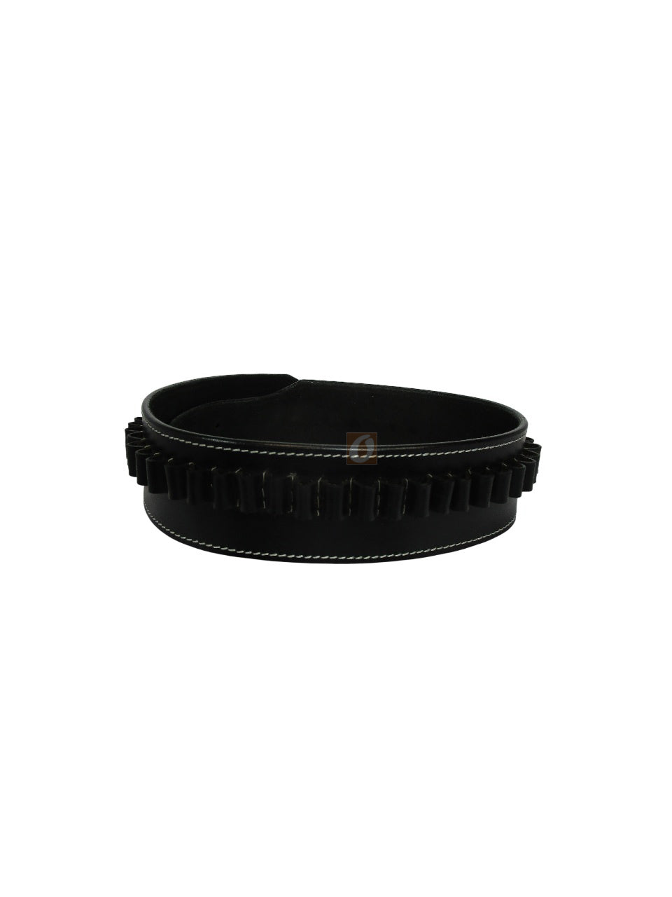 leather ammo belt 357 mag cartridge loop view
