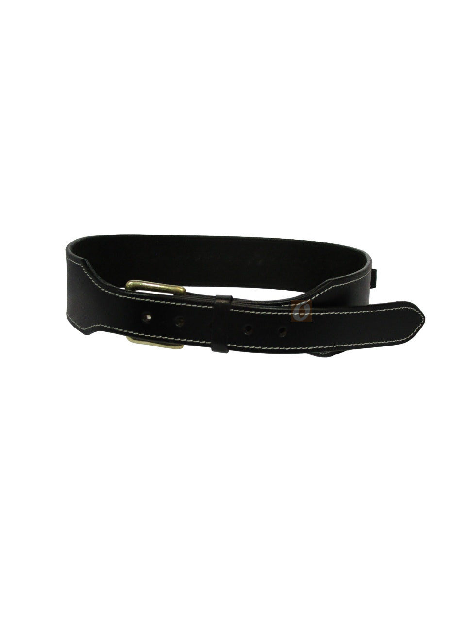 leather ammo belt cartridge 357 mag closeup view black color front view