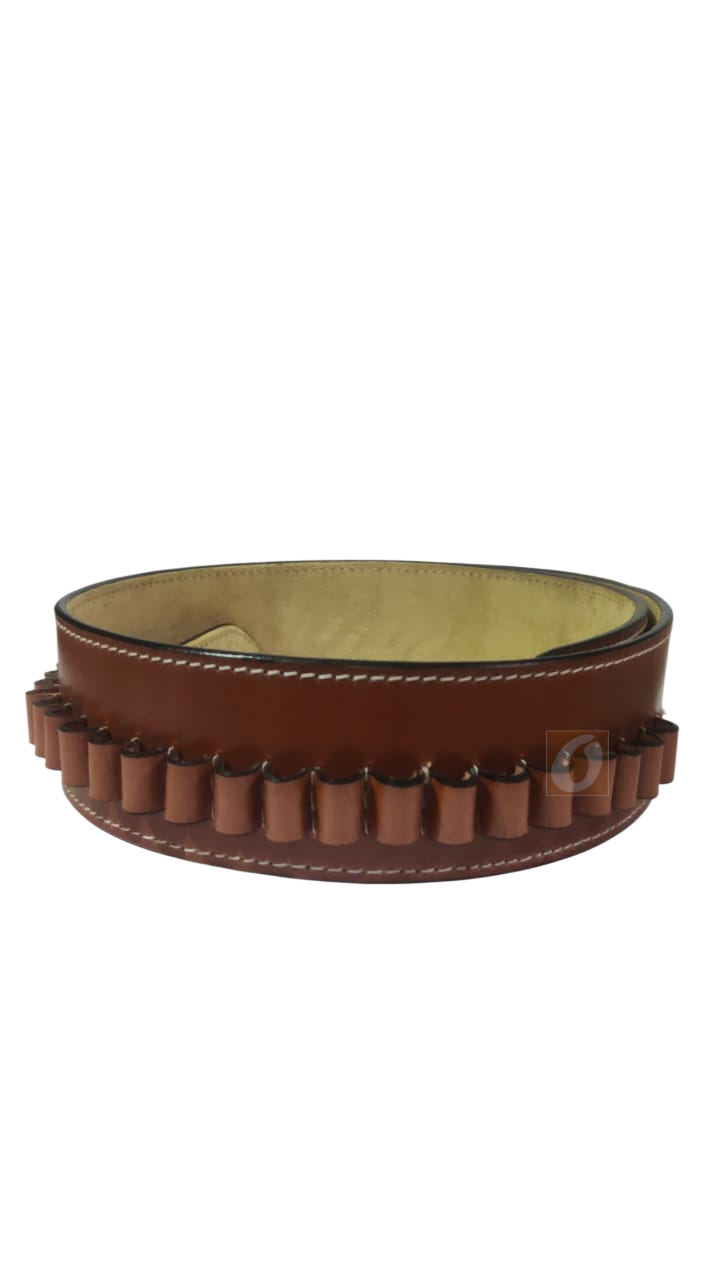 Leather Ammo Belt for 22 LR Cartridges | Shooting & Hunting Belts