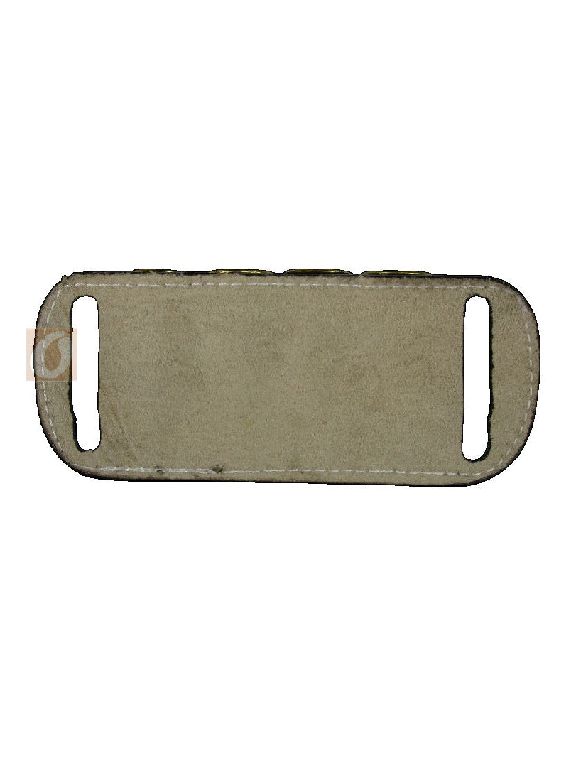 leather ammo holder brown color 12 g back view