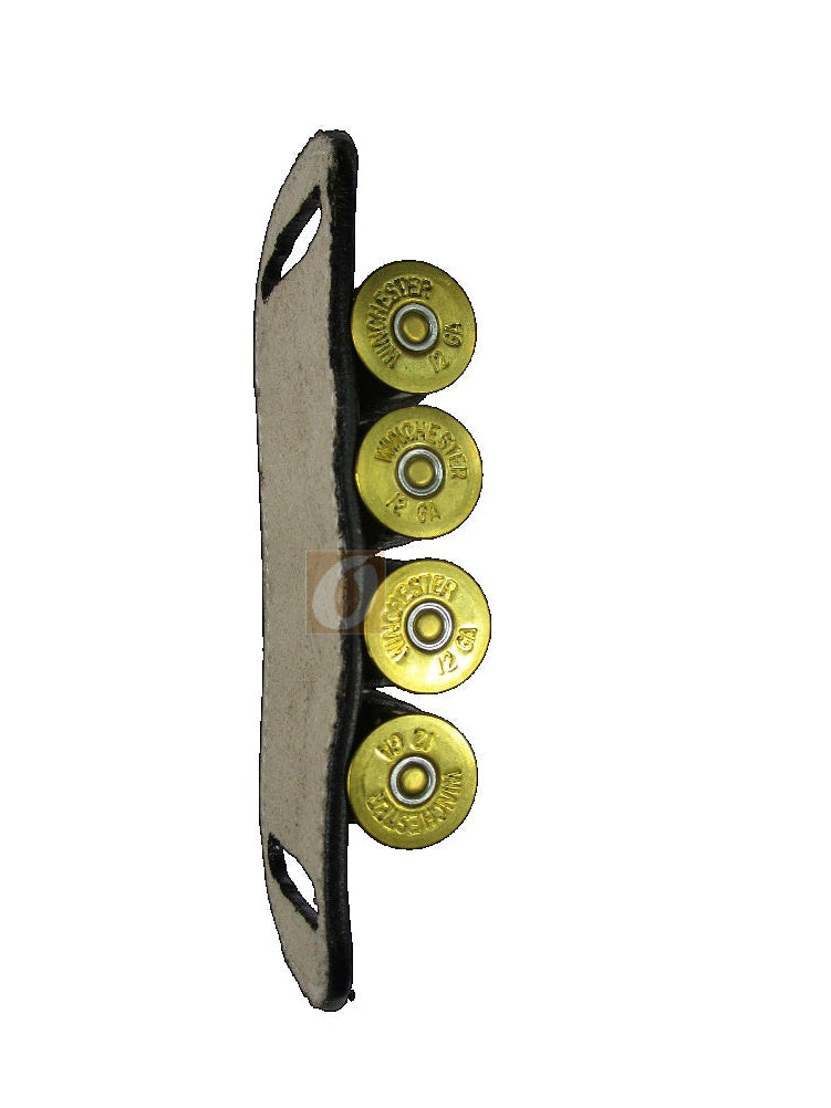 leather ammo holder brown color 22 g top view