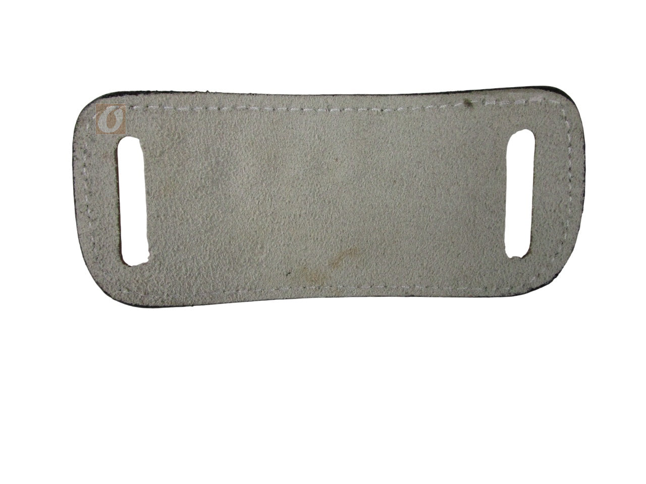 Natural leather belt ammo holder fitted with .357 Magnum rounds