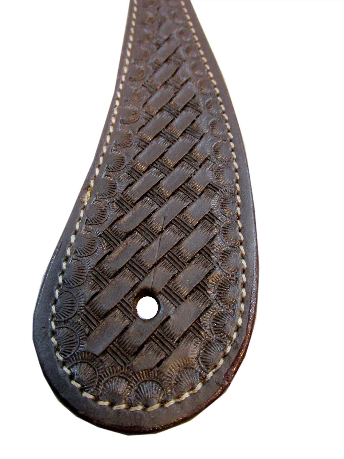 Dunkelbraune Western-Sporenriemen aus Rodeo-Cowgirl-Ranch-Leder
