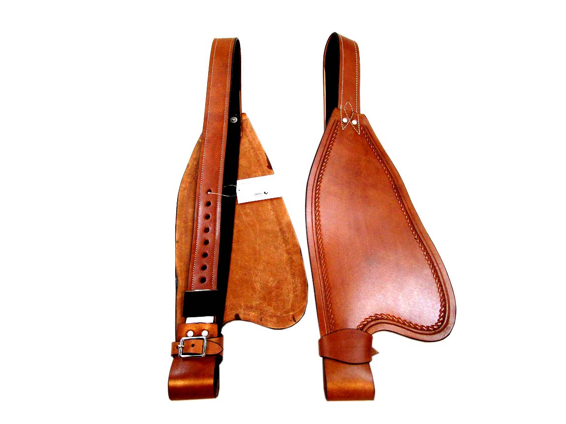 Brown Leather Western Saddle Fender Set Replacement Horse Hobble Strap