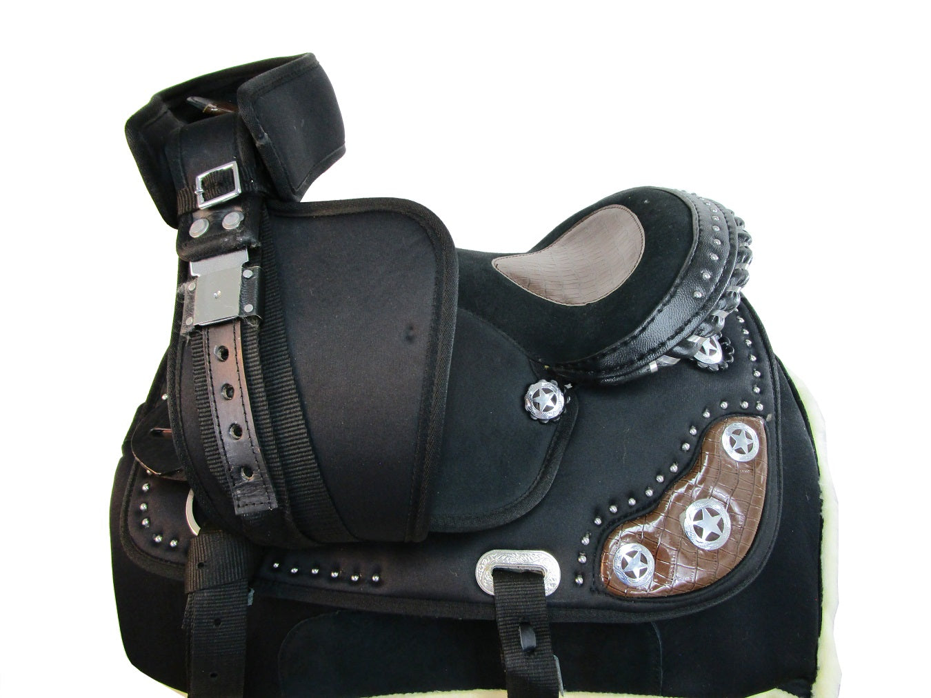 Kids Western Saddle Youth Barrel Pleasure Trail Synthetic Tack 12 13 14