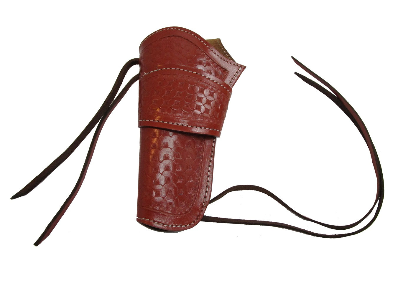 Western Holster Waffle Tooled Leather Colt Taurus S&W - Left Handed