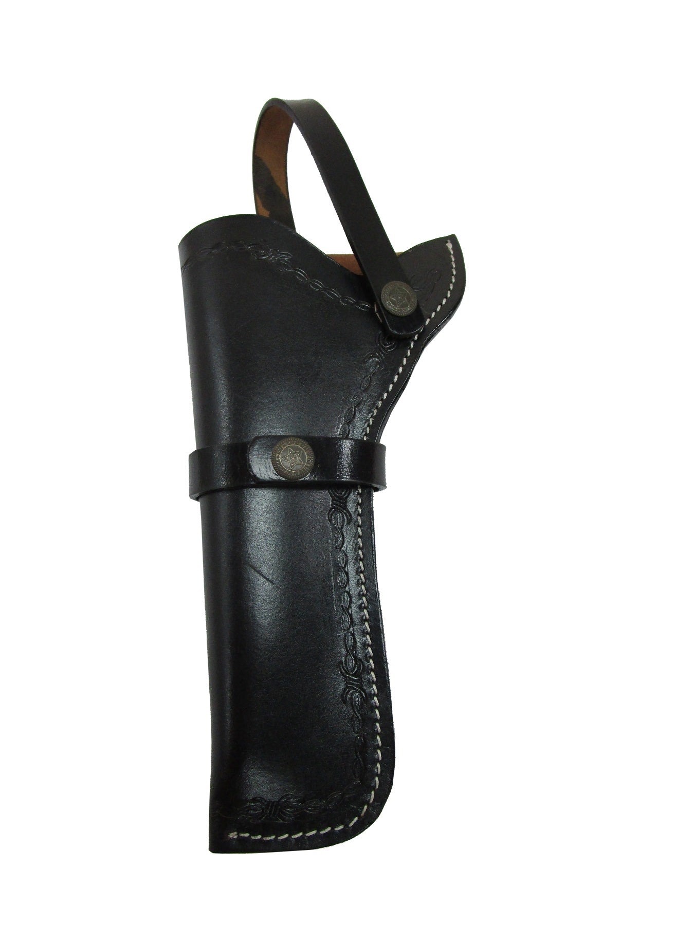 Funda de cuero Western Cowboy con púas y herramientas para motociclista, revólver, pistola, soporte para pistola