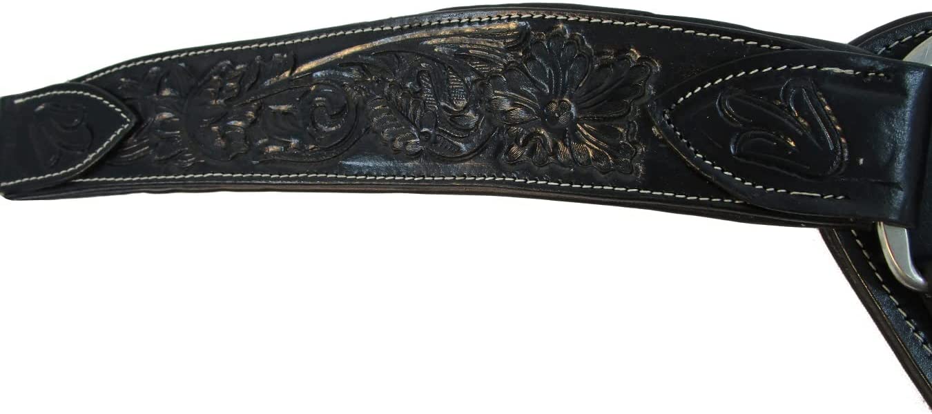 Leather Breast Collar Western Black Horse Barrel Racing Roping Trail
