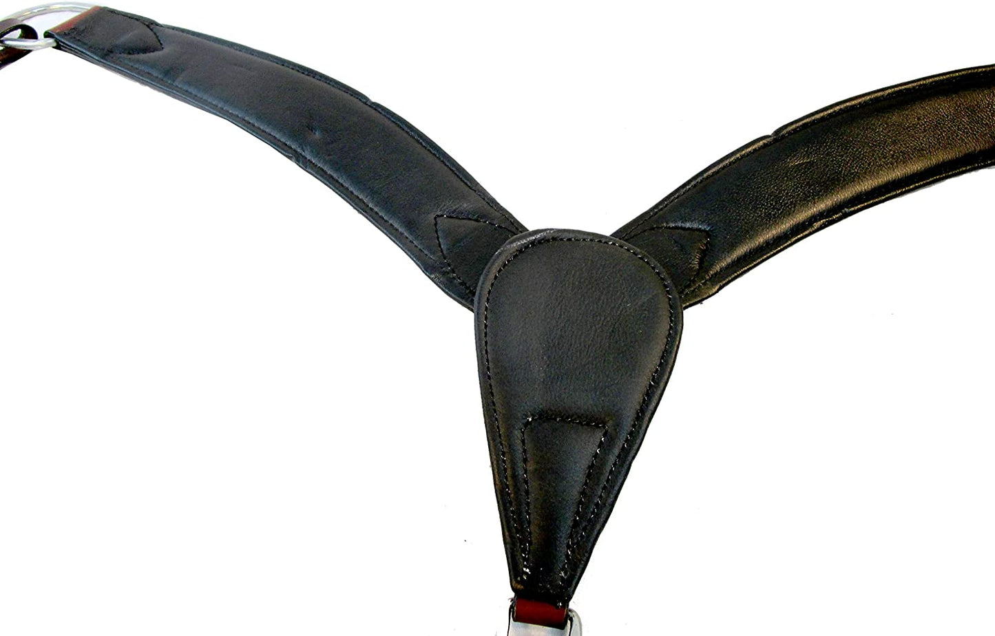 Leather Breast Collar Western Black Horse Barrel Racing Roping Trail