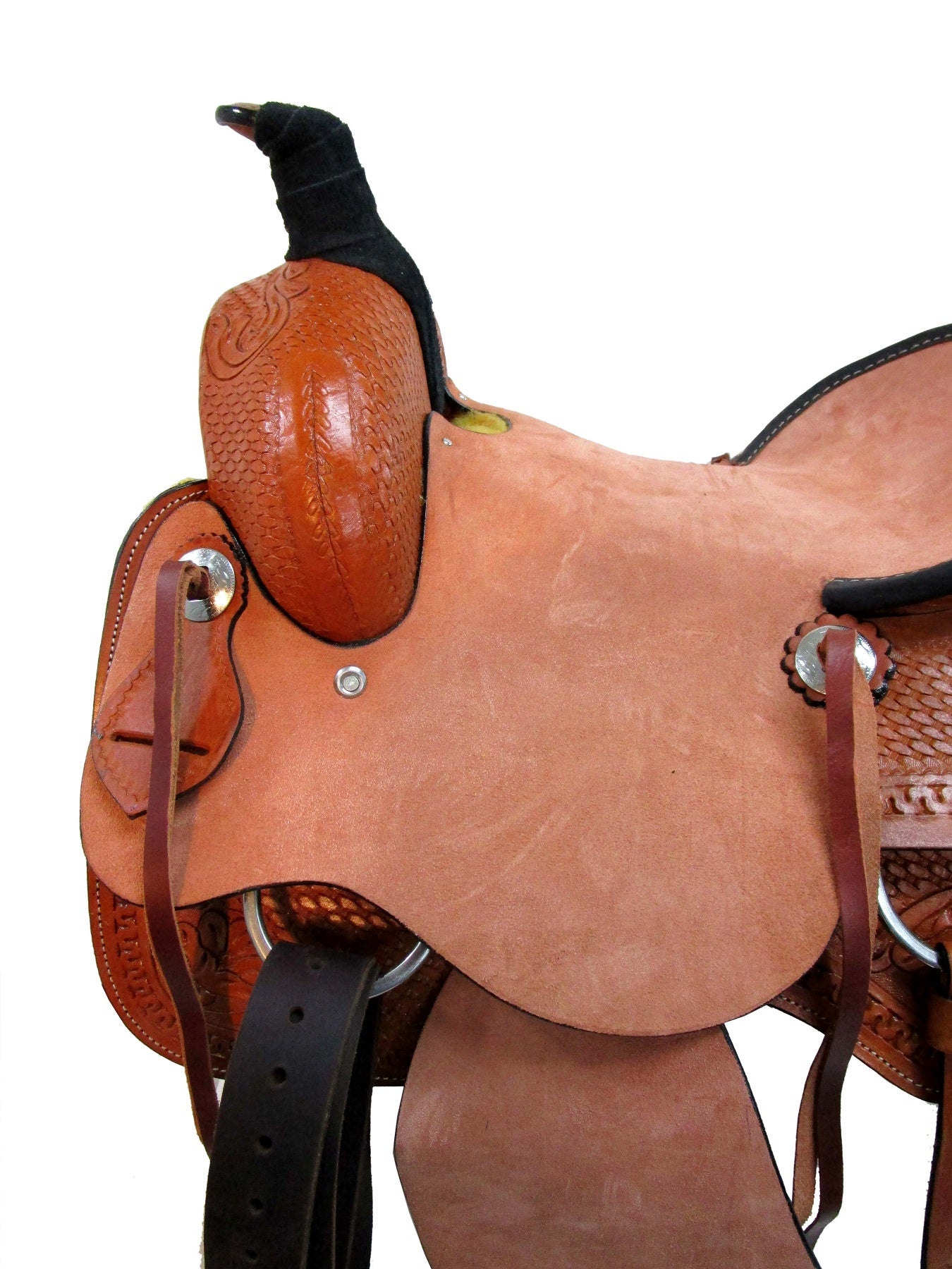 Ranch Saddle Western Horse Roping Trail Tooled Leather 15 16 17 Tack
