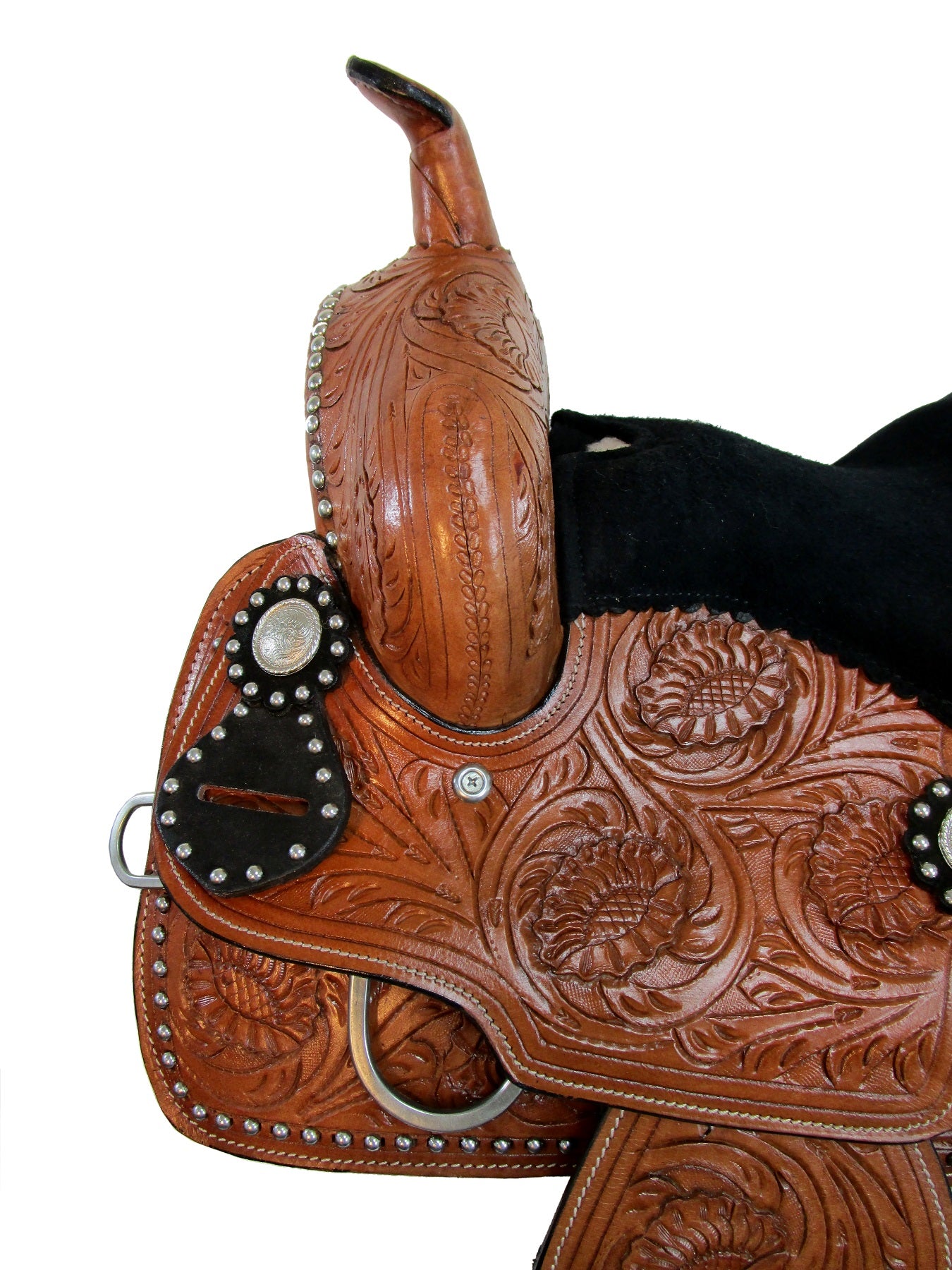 Kids Western Saddle Youth Trail Barrel Racing Leather Horse Tack 12 13 14
