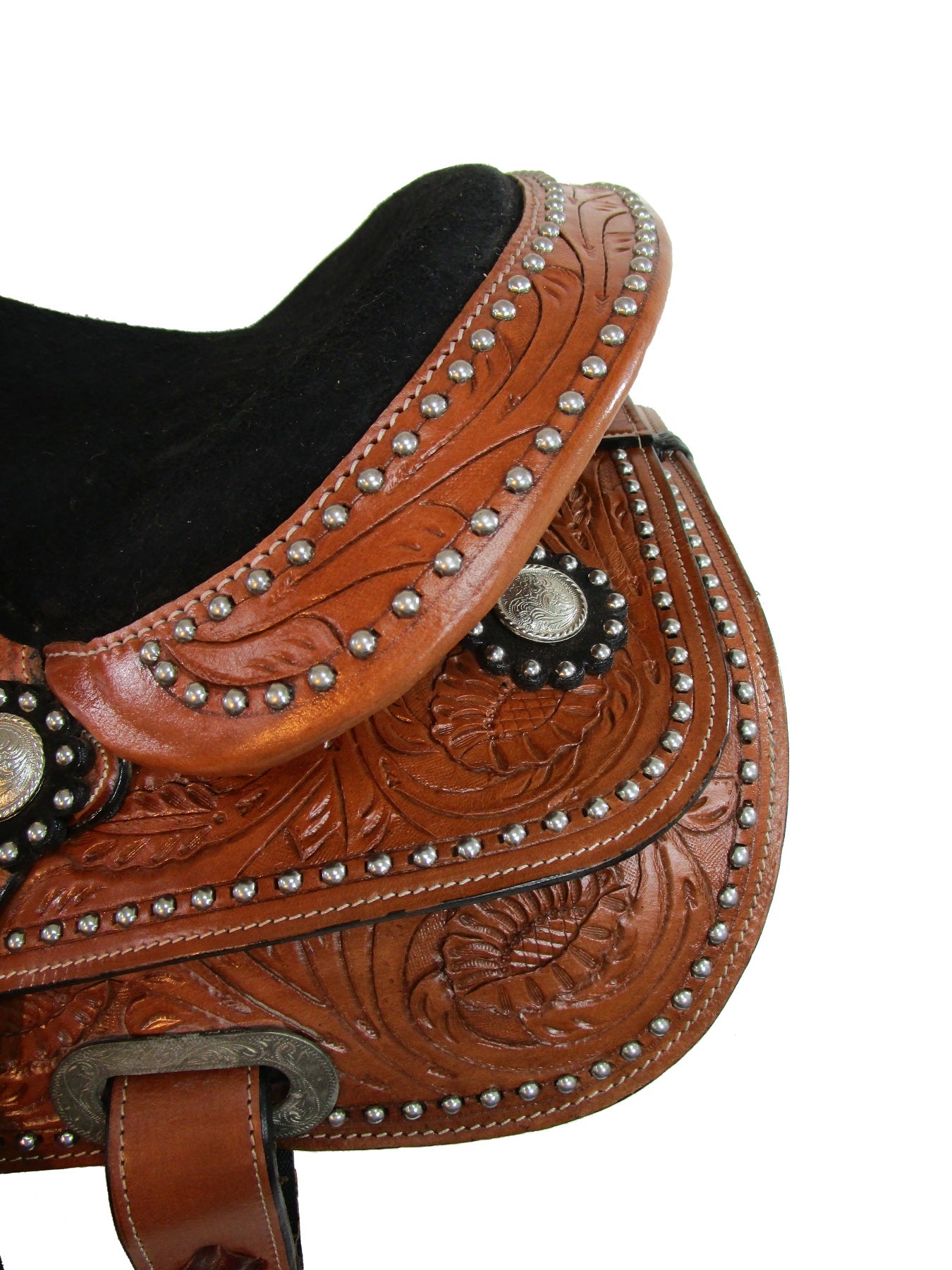 Kids Western Saddle Youth Trail Barrel Racing Leather Horse Tack 12 13 14