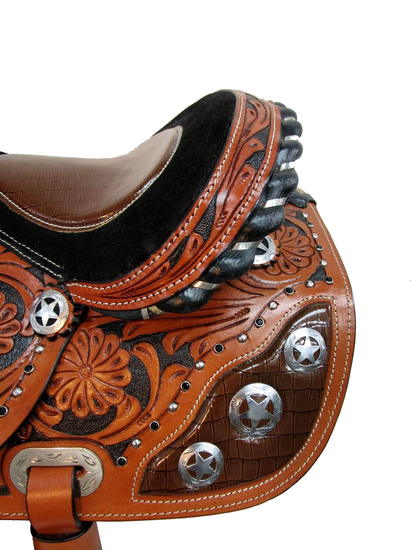 Western Trail Saddle Youth Kids Child Horse Pleasure Brown Leather 14 13 12 10