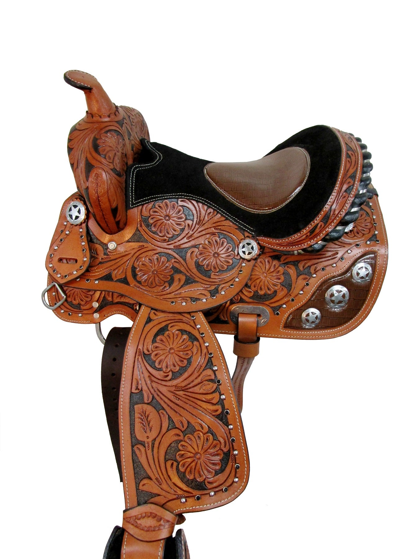 Western Trail Saddle Youth Kids Child Horse Pleasure Brown Leather 14 13 12 10