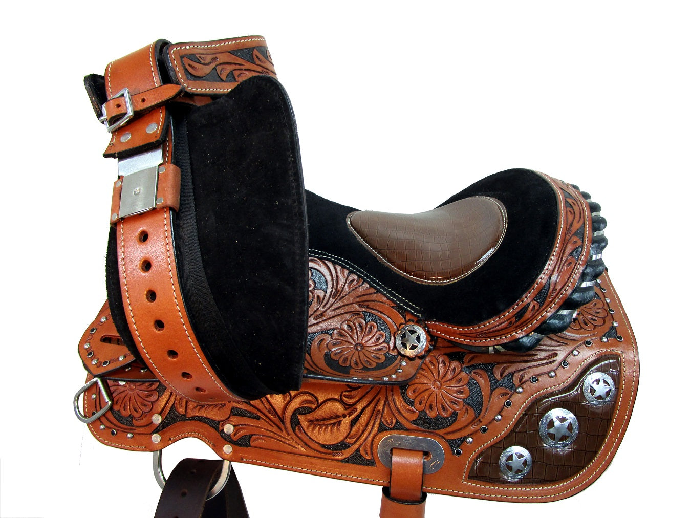 Western Trail Saddle Youth Kids Child Horse Pleasure Brown Leather 14 13 12 10