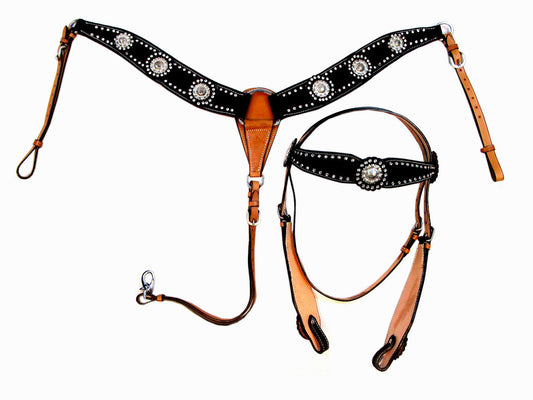 Show Event Trail Conjunto de cuello de pecho estilo occidental negro