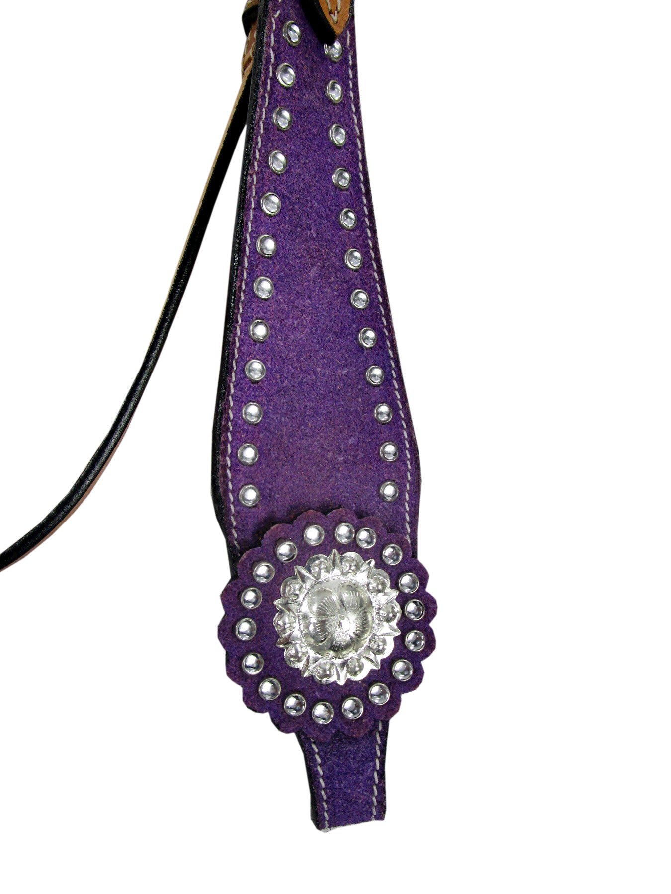 Purple Show Event Trail Western Headstall Breast Collar Set