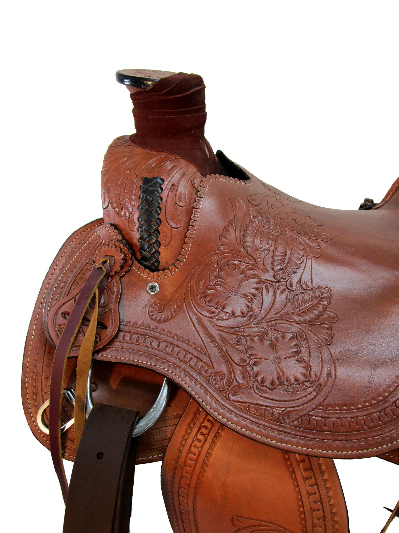 Roping Western Saddle Ranch Horse Pleasure Leather Set 15 16 17 18
