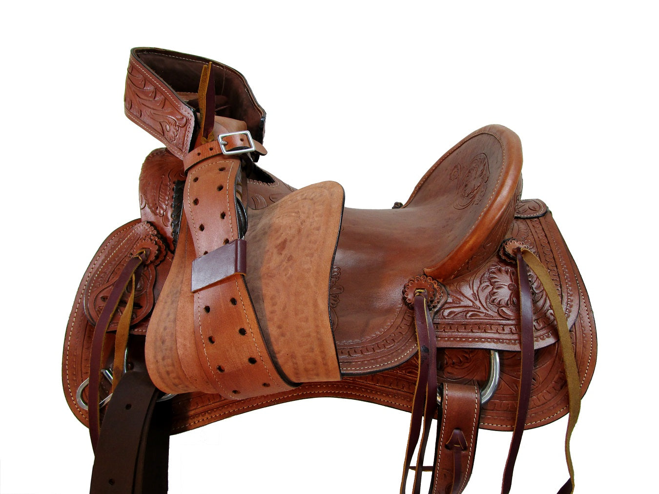 Roping Western Saddle Ranch Horse Pleasure Leather Set 15 16 17 18