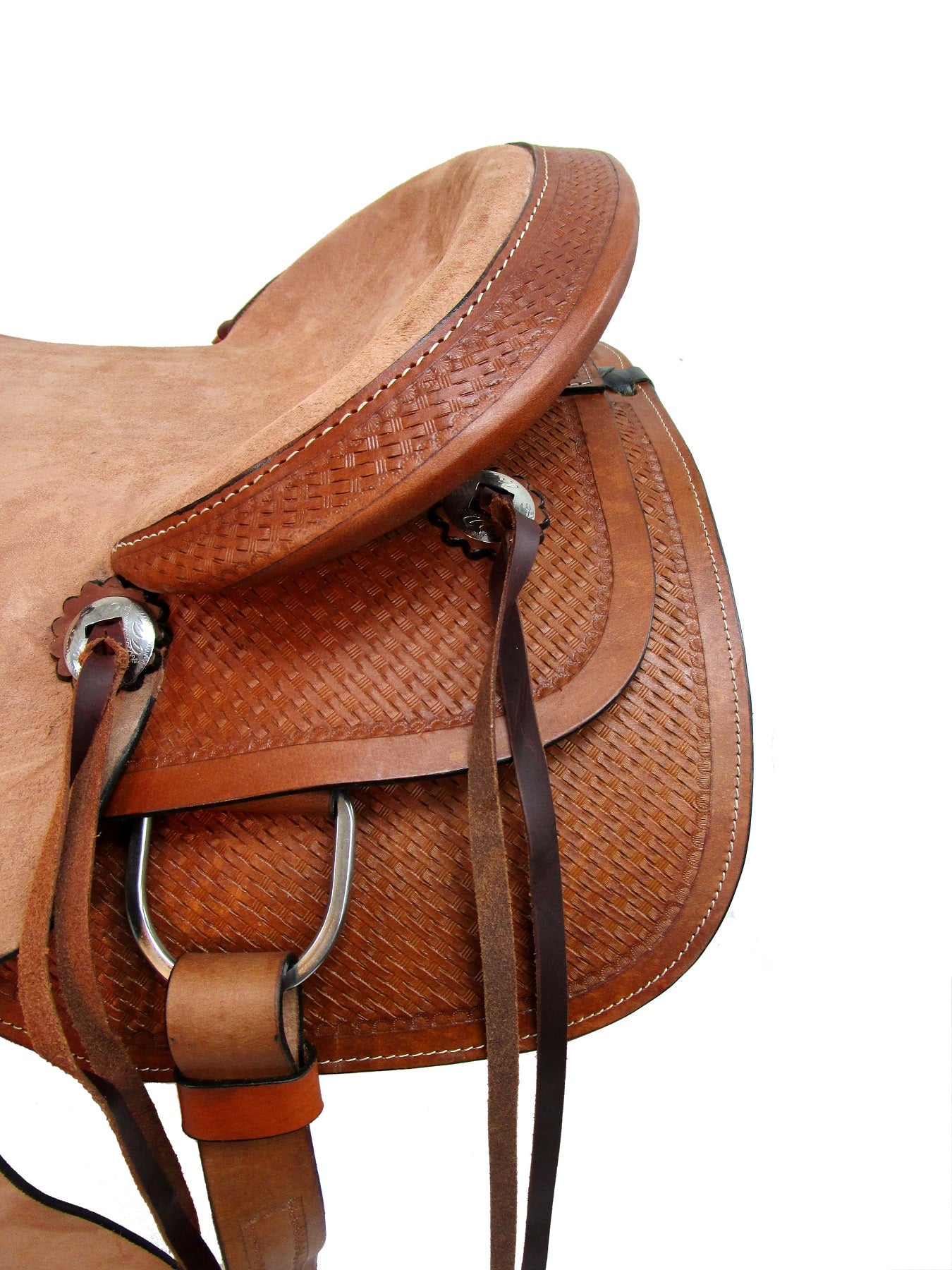 Western Trail Saddle Rough Out Hard Seat Horse Pleasure 15 16 17 18