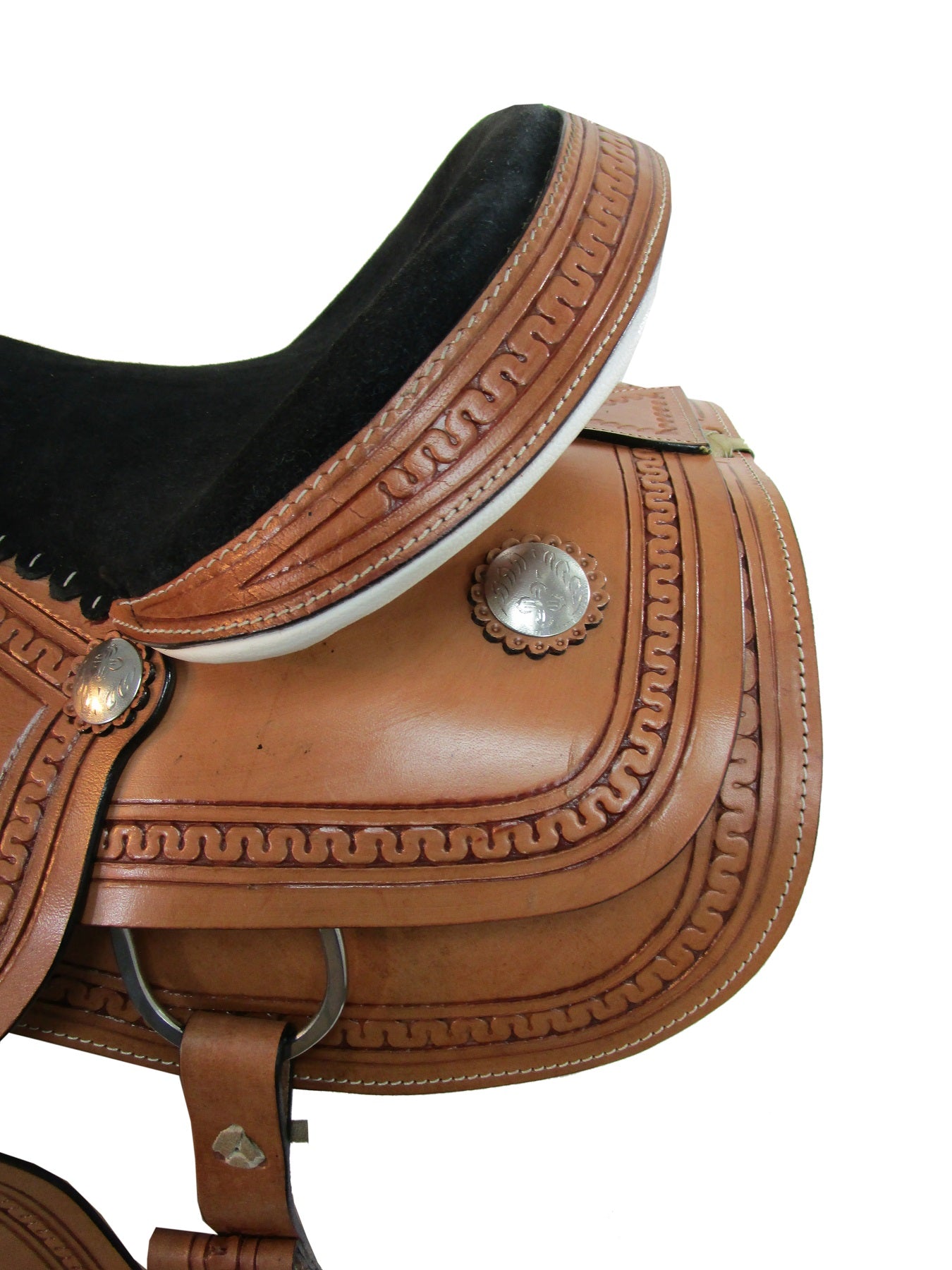 Western Saddle Barrel Racing Trail Horse Tooled Leather 15 16 17 18