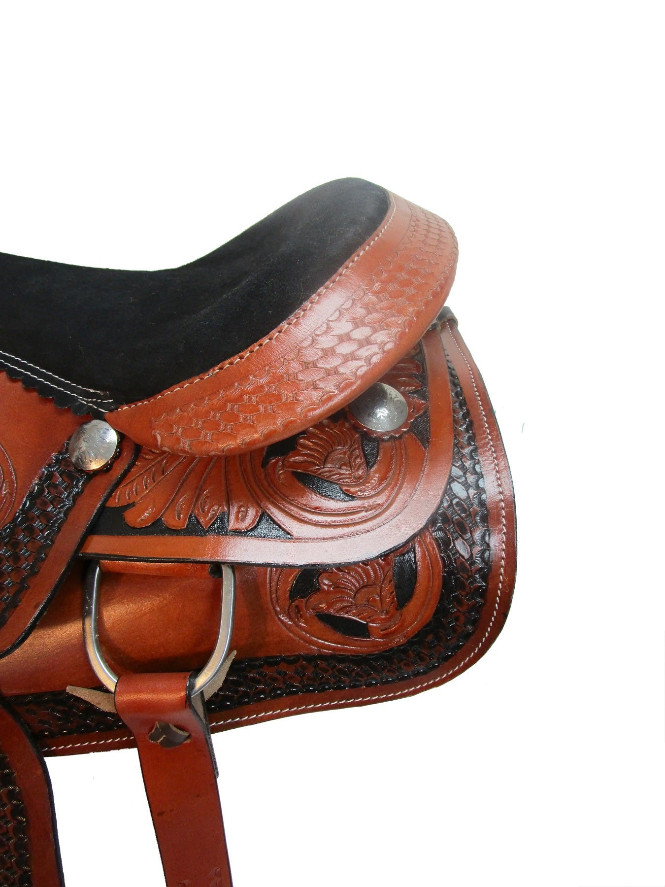 Western Roping Horse Saddle Pleasure Trail Ranch Tack 15 16 17 18
