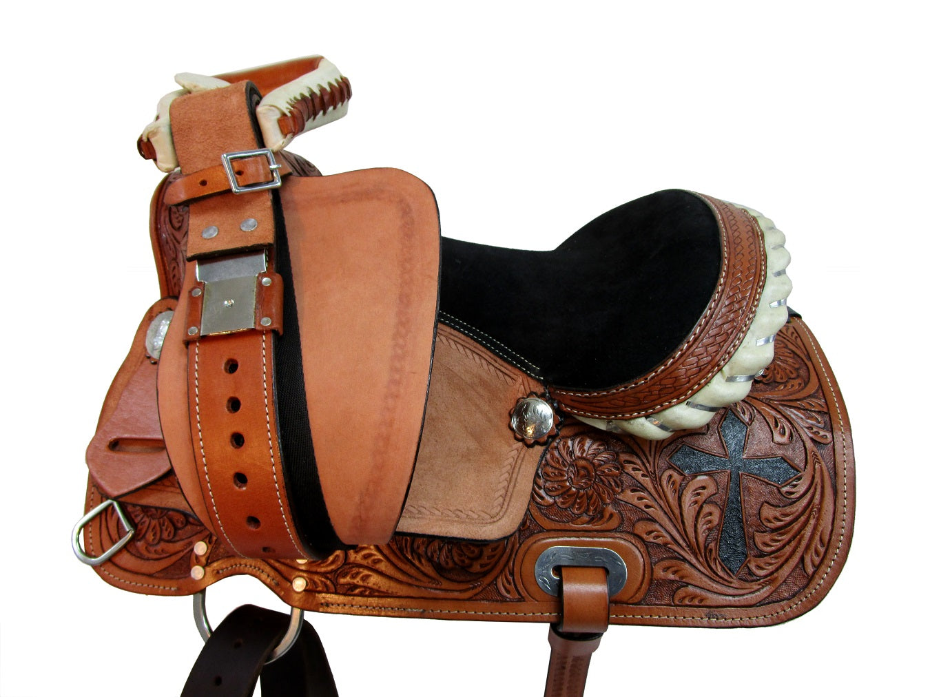 Western Kids Saddle Barrel Racing Pleasure Trail Leather Tack 13 12 10