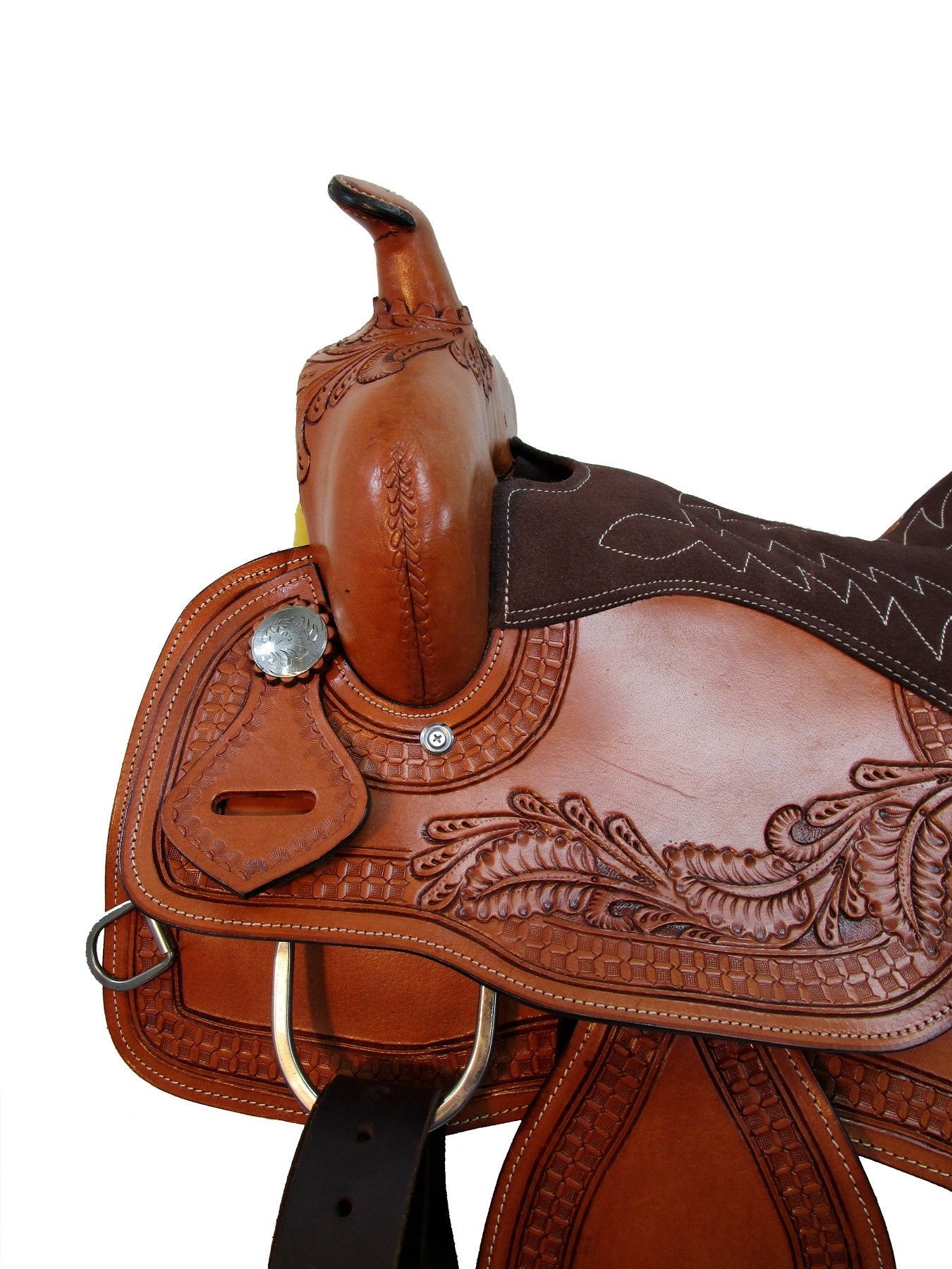 Western 14 13 12 10 Pleasure Barrel Racing Pferdesattel Leder Trail Tack Set