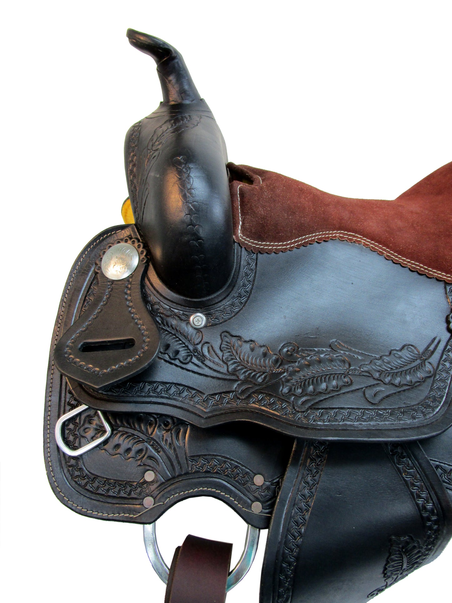 15 16 17 18 Dark Brown Leather Pleasure Trail Barrel Western Saddle
