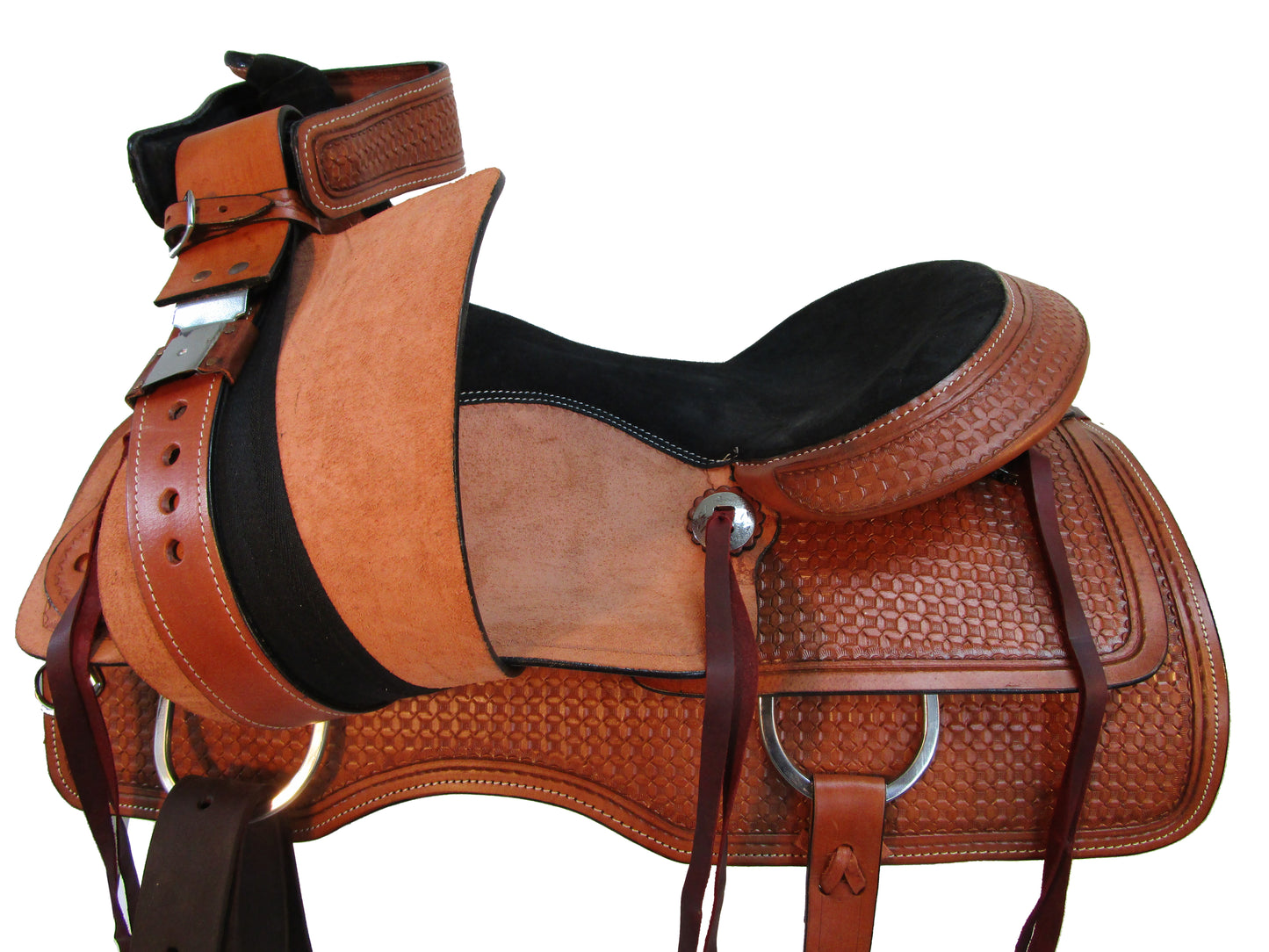 15 16 17 Cowboy Ranch Western Roping Saddle Trail Pleasure Juego de cuero