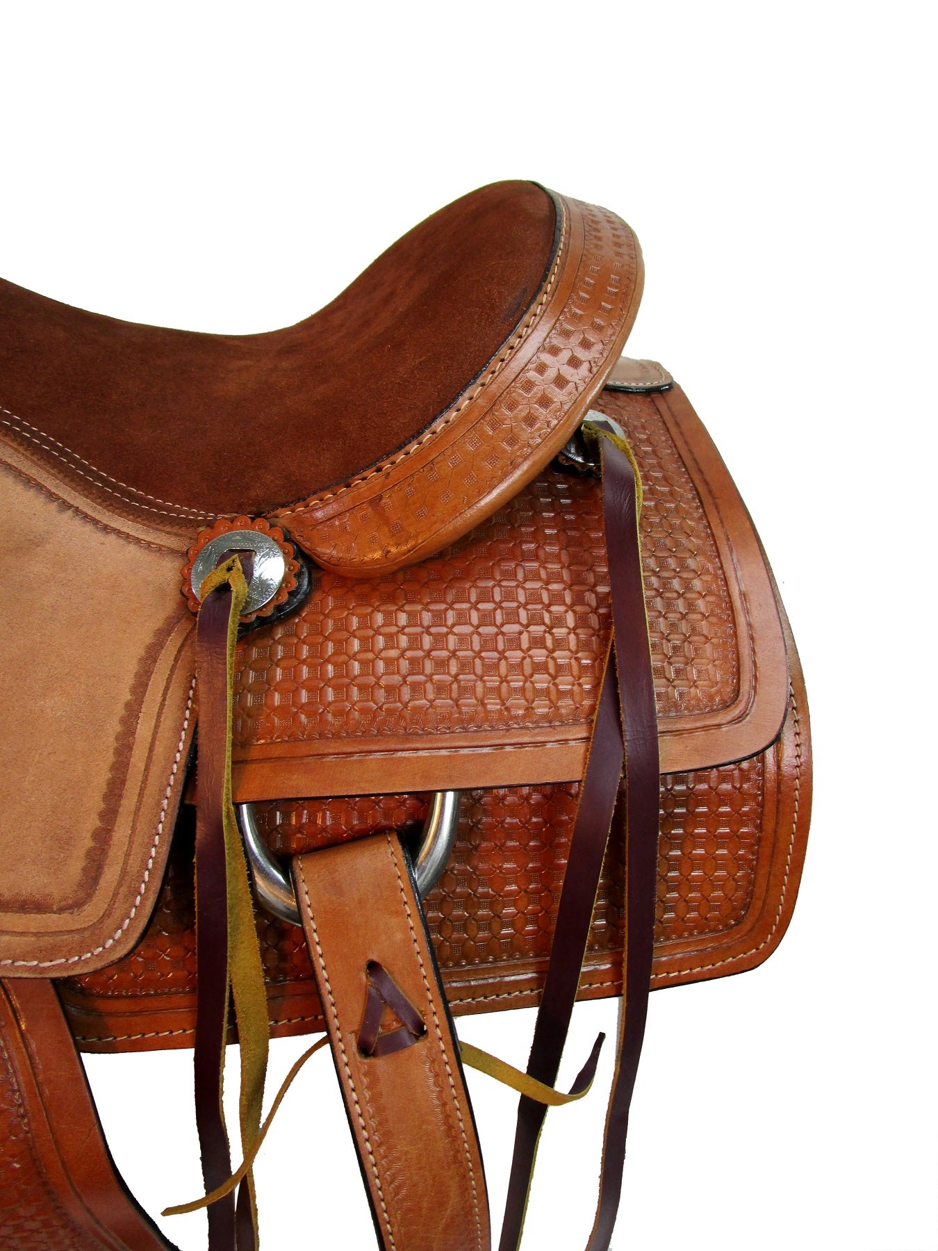 Western Saddle Roping Ranch Work Cowboy Tooled Leather Tack 16 17