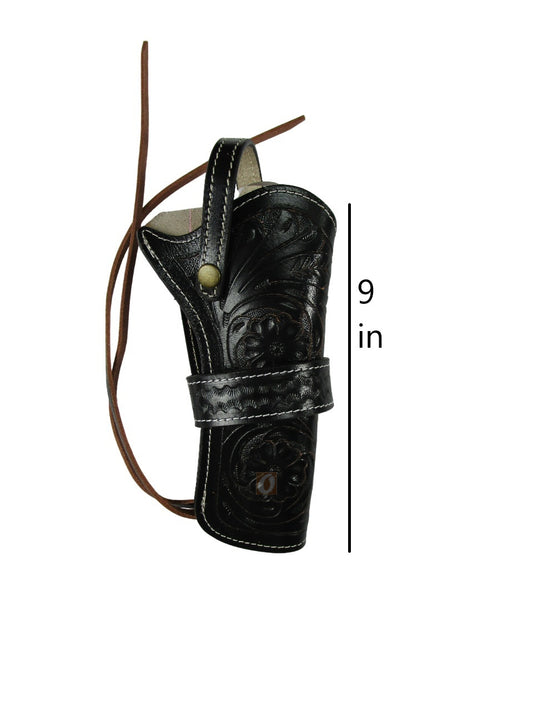 Leather Holster for Cattleman .357 / .38 – Open Bottom Long Barrel, Hand Tooled