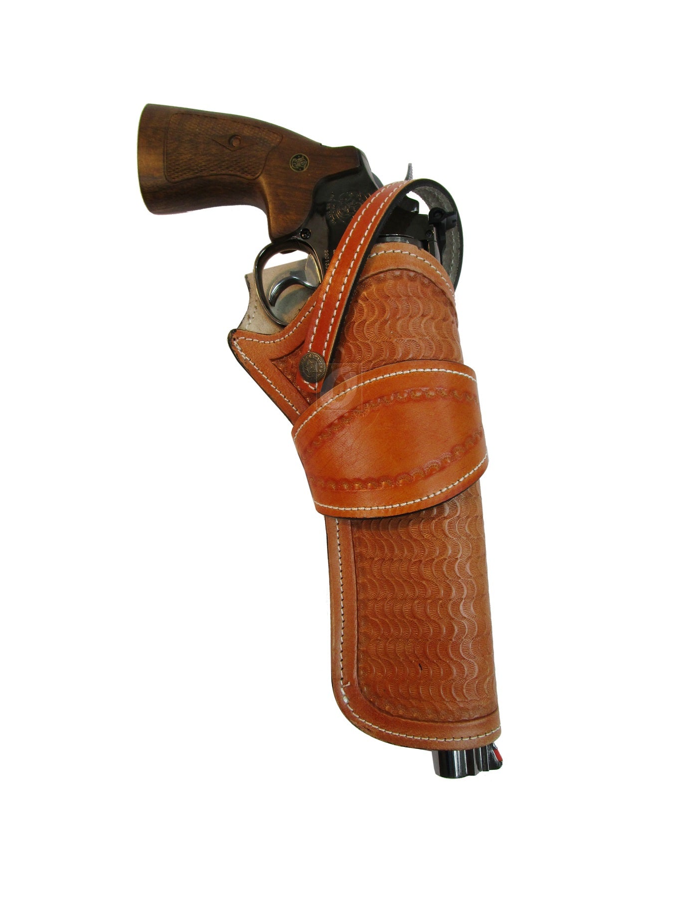 Handgun Holsters Revolver Pistol Long Barrel Wavy Tooled Leather ...