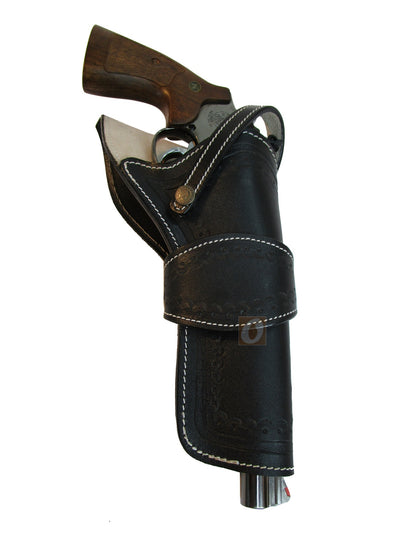 Cross Draw Holsters Western Shell Tooled Leather Long Barrel Fit